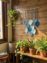 JH Gallery White and Blue Multi Leaves Hanging - view 3