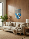 JH Gallery White and Blue Multi Leaves Hanging - view 5