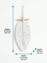 JH Gallery White 2 Leaves with Stick Pair - view 6