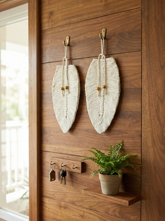 JH Gallery White Leaf Pair