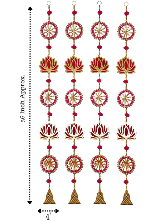 JH Gallery Wood Handmade Lotus Wall and Door Hanging
