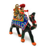 JH Gallery Rajasthani Doll Couple Rider Idol Showpiece, Multicolor (18 * 16 * 5cm) (Camel) - view 3