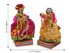 JH Gallery Rajasthani Dulha Dulhan Figurines, 11x11 cm Multicolour Showpiece - view 3