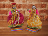 JH Gallery Rajasthani Dulha Dulhan Figurines, 11x11 cm Multicolour Showpiece - view 4