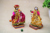 JH Gallery Rajasthani Dulha Dulhan Figurines, 11x11 cm Multicolour Showpiece - view 5