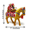 JH Gallery Rajasthani Doll Couple Rider Idol Showpiece, Multicolor (18 * 16 * 5cm) (Horse) - view 3