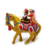 JH Gallery Rajasthani Doll Couple Rider Idol Showpiece, Multicolor (18 * 16 * 5cm) (Horse) - view 7