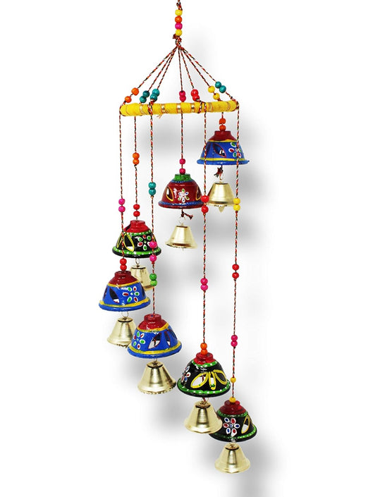 JH Gallery Rajasthani Colored Bell Hangings Decorative Windchimes