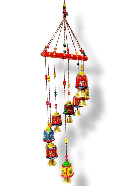 JH Gallery Handmade Rajasthani Metal Multicolor Bells wall Hanging Windchime