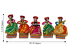 JH Gallery Rajasthani Musician Bawla Puppets Idol (7x28 cm Multicolor) -5 Piece (Male Puppets) - view 3