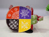 JH Gallery Handcrafted and Emboss Painted Colorful Wooden Elephant Decorative Showpiece Stool (Maroon) - view 5