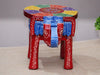JH Gallery Handcrafted and Emboss Painted Colorful Wooden Elephant Decorative Showpiece Stool (Red) - view 2