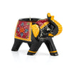 JH Gallery Handcrafted and Hand-Painted Colorful Wooden Elephant Tea Light Holder (Black) - view 4