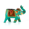 JH Gallery Handcrafted and Hand-Painted Colorful Wooden Elephant Tea Light Holder (GBlue) - view 4