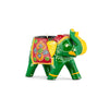 JH Gallery Handcrafted and Hand-Painted Colorful Wooden Elephant Tea Light Holder (Green) - view 2