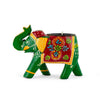 JH Gallery Handcrafted and Hand-Painted Colorful Wooden Elephant Tea Light Holder (Green) - view 4