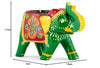 JH Gallery Handcrafted and Hand-Painted Colorful Wooden Elephant Tea Light Holder (Green) - view 10