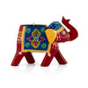 JH Gallery Handcrafted and Hand-Painted Colorful Wooden Elephant Tea Light Holder (Red) - view 4