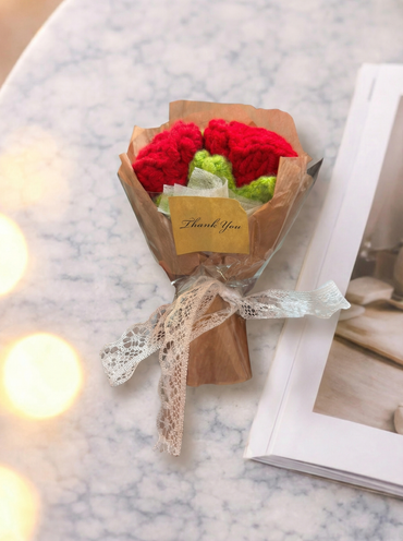 JH Gallery Crochet Bouquet Small - Rose(with box)