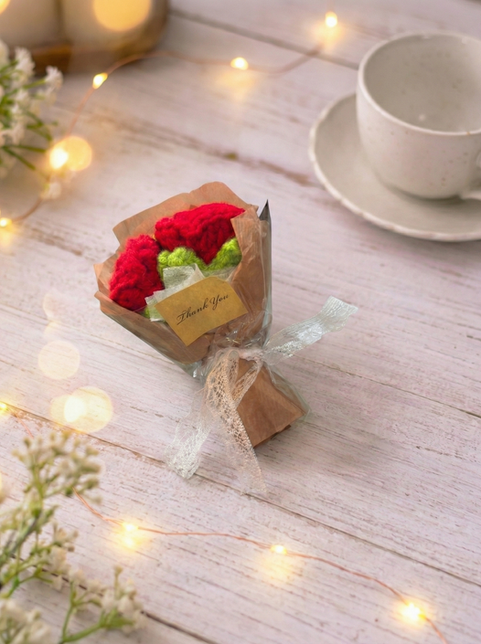 JH Gallery Crochet Bouquet Small - Rose(with box)