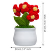 JH Gallery Crochet Pot (5 flowers red) - view 5