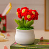 JH Gallery Crochet Pot (5 flowers red) - view 6