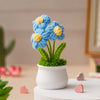 JH Gallery Crochet Pot (3 flowers blue)