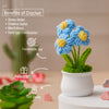 JH Gallery Crochet Pot (3 flowers blue) - view 2