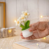 JH Gallery Crochet Pot (3 flowers white) - view 3