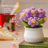 JH Gallery Crochet Pot (5 flowers lavender) - view 2