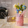 JH Gallery Crochet Pot Bouquet (Blue) - view 6